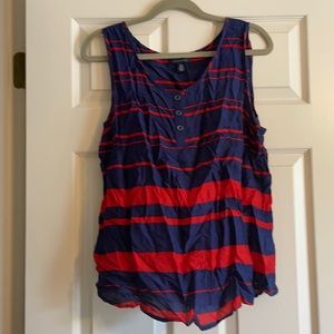 Tommy Hilfiger XL navy and red striped tank top